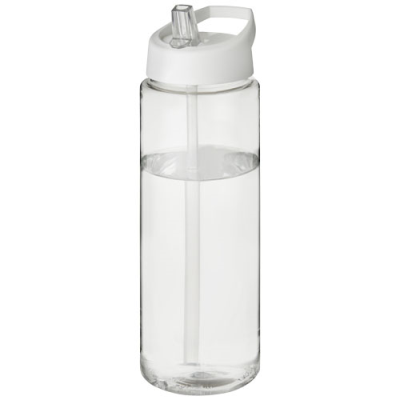 Picture of H2O ACTIVE® VIBE 850 ML SPOUT LID SPORTS BOTTLE in Clear Transparent & White