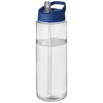 Picture of H2O ACTIVE® VIBE 850 ML SPOUT LID SPORTS BOTTLE in Clear Transparent & Blue
