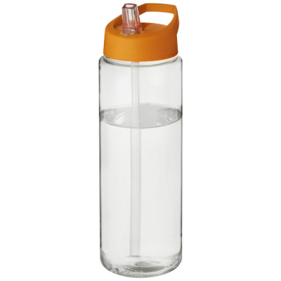 Picture of H2O ACTIVE® VIBE 850 ML SPOUT LID SPORTS BOTTLE in Clear Transparent & Orange.