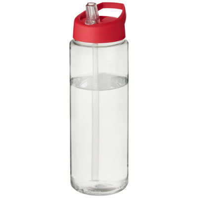 Picture of H2O ACTIVE® VIBE 850 ML SPOUT LID SPORTS BOTTLE in Clear Transparent & Red