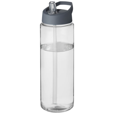 Picture of H2O ACTIVE® VIBE 850 ML SPOUT LID SPORTS BOTTLE in Clear Transparent & Storm Grey
