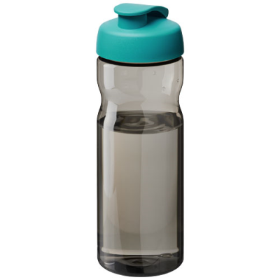 Picture of H2O ACTIVE® ECO BASE 650 ML FLIP LID SPORTS BOTTLE in Charcoal & Aqua.