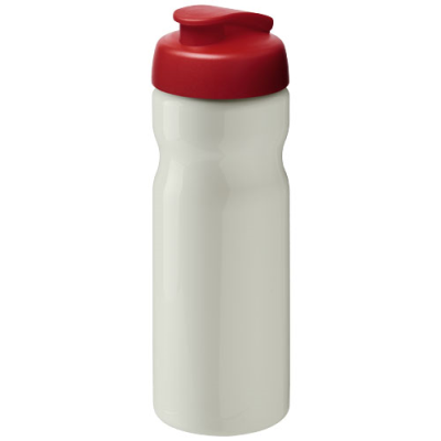 Picture of H2O ACTIVE® ECO BASE 650 ML FLIP LID SPORTS BOTTLE in Ivory White & Red
