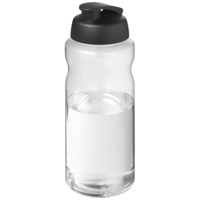 Picture of H2O ACTIVE® BIG BASE 1 LITRE FLIP LID SPORTS BOTTLE in Solid Black.