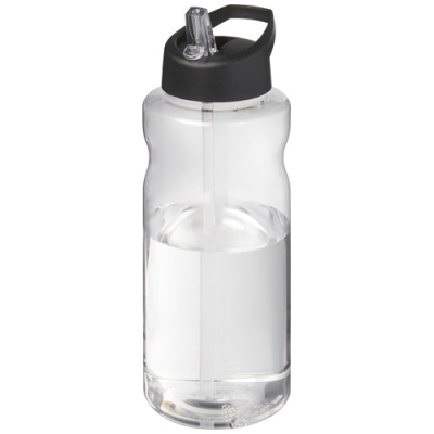 Picture of H2O ACTIVE® BIG BASE 1 LITRE SPOUT LID SPORTS BOTTLE in Solid Black.