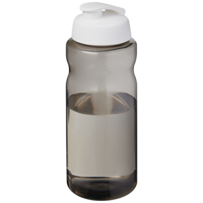 Picture of H2O ACTIVE® ECO BIG BASE 1 LITRE FLIP LID SPORTS BOTTLE in Charcoal & White