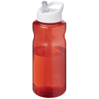 Picture of H2O ACTIVE® ECO BIG BASE 1 LITRE SPOUT LID SPORTS BOTTLE in Red & White