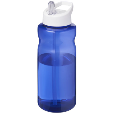 Picture of H2O ACTIVE® ECO BIG BASE 1 LITRE SPOUT LID SPORTS BOTTLE in Blue & White.