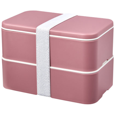 Picture of MIYO RENEW DOUBLE LAYER LUNCH BOX in Pink & Pink & White.