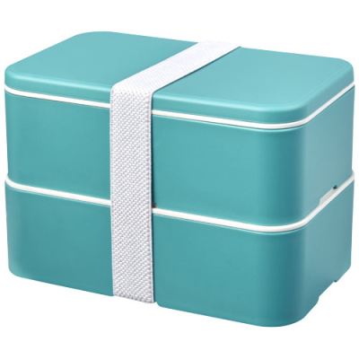 Picture of MIYO RENEW DOUBLE LAYER LUNCH BOX in Reef Blue & Reef Blue & White