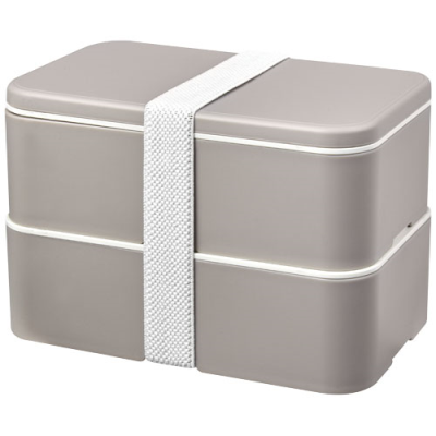 Picture of MIYO RENEW DOUBLE LAYER LUNCH BOX in Pebble Grey & Pebble Grey & White.