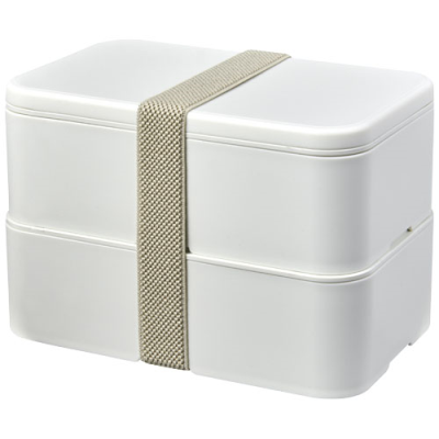 Picture of MIYO RENEW DOUBLE LAYER LUNCH BOX in Ivory White & Ivory White & Pebble Grey