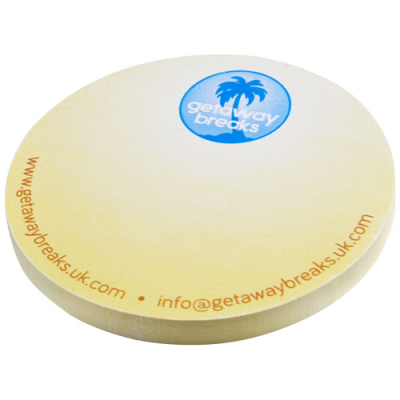 Picture of STICKY-MATE® CIRCLE-SHAPED RECYCLED STICKY NOTES in White.