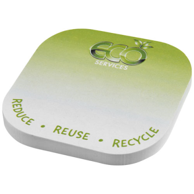 Picture of STICKY-MATE® SQUARE-SHAPED RECYCLED STICKY NOTES with Rounded Corners in White
