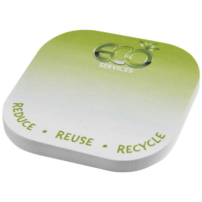 Picture of STICKY-MATE® SQUARE-SHAPED RECYCLED STICKY NOTES with Rounded Corners in White.