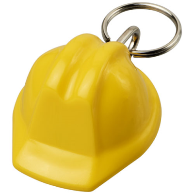 Picture of KOLT HARD HAT-SHAPED RECYCLED KEYRING CHAIN in Yellow