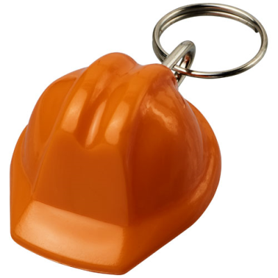 Picture of KOLT HARD HAT-SHAPED RECYCLED KEYRING CHAIN in Orange