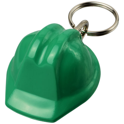 Picture of KOLT HARD HAT-SHAPED RECYCLED KEYRING CHAIN in Green