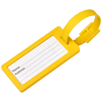 Picture of RIVER RECYCLED WINDOW LUGGAGE TAG in Yellow.