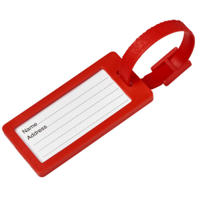 Picture of RIVER RECYCLED WINDOW LUGGAGE TAG in Red.