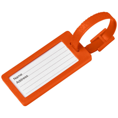 Picture of RIVER RECYCLED WINDOW LUGGAGE TAG in Orange.