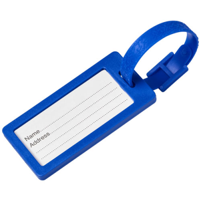 Picture of RIVER RECYCLED WINDOW LUGGAGE TAG in Blue.