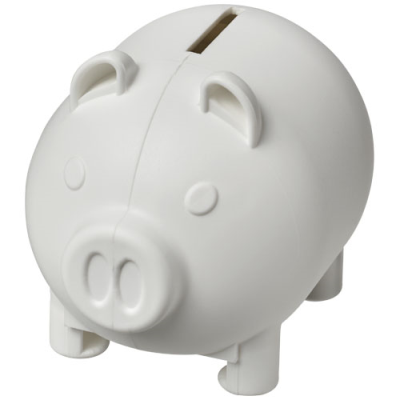 Picture of OINK RECYCLED PLASTIC PIGGY BANK in White