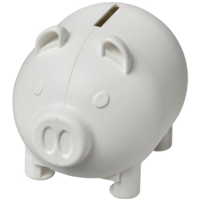 Picture of OINK RECYCLED PLASTIC PIGGY BANK in White.