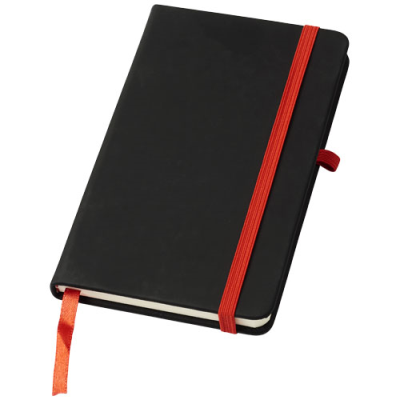 Picture of NOIR A6 NOTE BOOK with Lined Pages in Solid Black & Red.