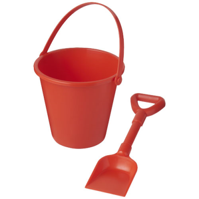 Picture of TIDES RECYCLED BEACH BUCKET AND SPADE in Red.