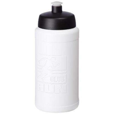 Picture of BASELINE RISE 500 ML SPORT BOTTLE in White & Solid Black.