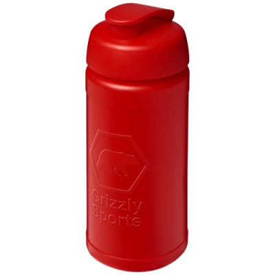 Picture of BASELINE RISE 500 ML SPORTS BOTTLE with Flip Lid in Red & Red