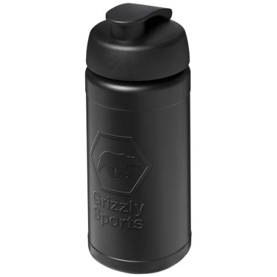 Picture of BASELINE RISE 500 ML SPORTS BOTTLE with Flip Lid in Solid Black & Solid Black.