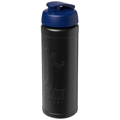 Picture of BASELINE RISE 750 ML SPORTS BOTTLE with Flip Lid in Solid Black & Blue.