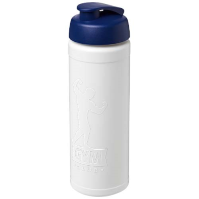 Picture of BASELINE RISE 750 ML SPORTS BOTTLE with Flip Lid in White & Blue.