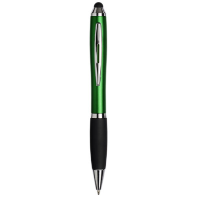 Picture of CURVY STYLUS BALL PEN in Green & Solid Black