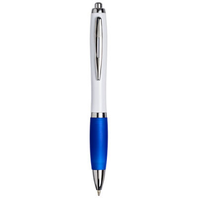 Picture of WHITE CURVY BALL PEN: Blue: in Blue