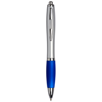 Picture of CURVY BALL PEN in Silver & Blue.