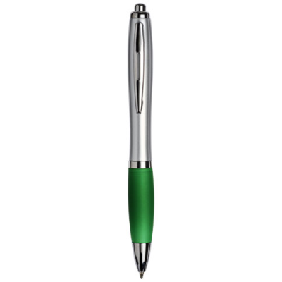 Picture of CURVY BALL PEN in Silver & Green