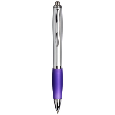Picture of CURVY BALL PEN in Silver & Purple