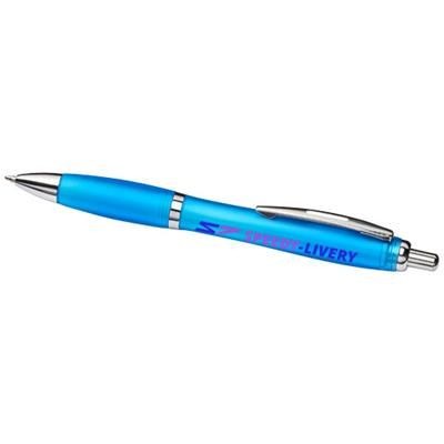 Picture of FROSTED CURVY BALL PEN-AQ in Aqua