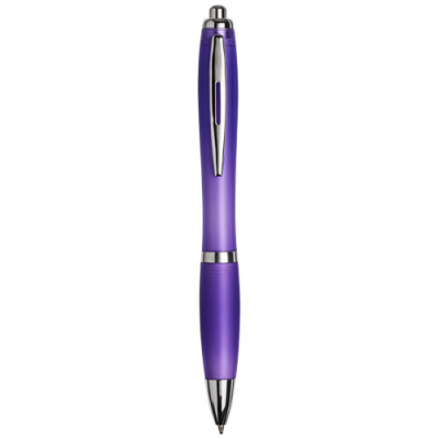 Picture of CURVY BALL PEN with Frosted Barrel & Grip in Purple.