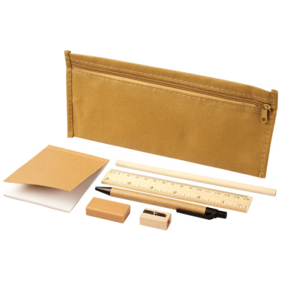Picture of ENVIRO 7-PIECE ECO PENCIL CASE SET in Natural
