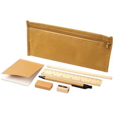 Picture of ENVIRO 7-PIECE PENCIL CASE SET in Natural.