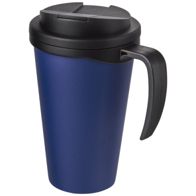 Picture of AMERICANO® GRANDE 350 ML MUG with Spill-Proof Lid in Blue & Solid Black.