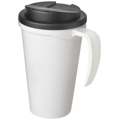 Picture of AMERICANO® GRANDE 350 ML MUG with Spill-Proof Lid in White & Solid Black