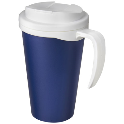 Picture of AMERICANO® GRANDE 350 ML MUG with Spill-Proof Lid in Blue & White