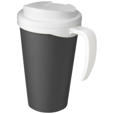 Picture of AMERICANO® GRANDE 350 ML MUG with Spill-Proof Lid in Grey & White