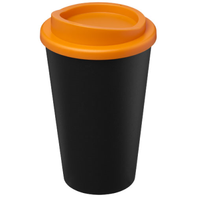 Picture of AMERICANO® ECO 350 ML RECYCLED TUMBLER in Solid Black & Orange.