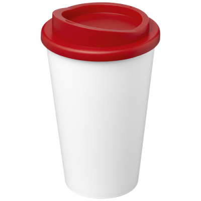 Picture of AMERICANO® ECO 350 ML RECYCLED TUMBLER in White & Red.